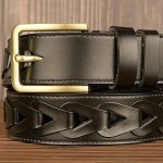 Triangle Cut Punch-Free Cow Leather Belt - Image 3