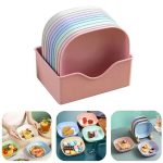 10 PCS Kitchen Plate set With Holder - Image 2