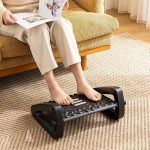 Adjustable Footrest with Rolling Massager