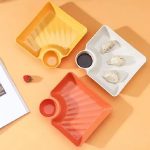4PCS Snack Plate With Sauce Dish