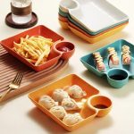 4PCS Snack Plate With Sauce Dish - Image 3