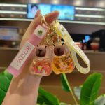 Liquid Floating Cartoon Bear Key Ring - Image 2