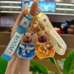Liquid Floating Cartoon Bear Key Ring - Image 3