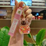 Liquid Floating Cartoon Bear Key Ring - Image 5