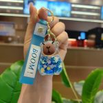 Liquid Floating Cartoon Bear Key Ring - Image 7