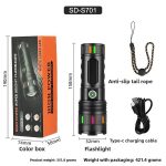 High Power Rechargeable Torch Light With Power Bank - Image 5
