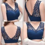 Anti Sagging Lace Straps Sports Bra