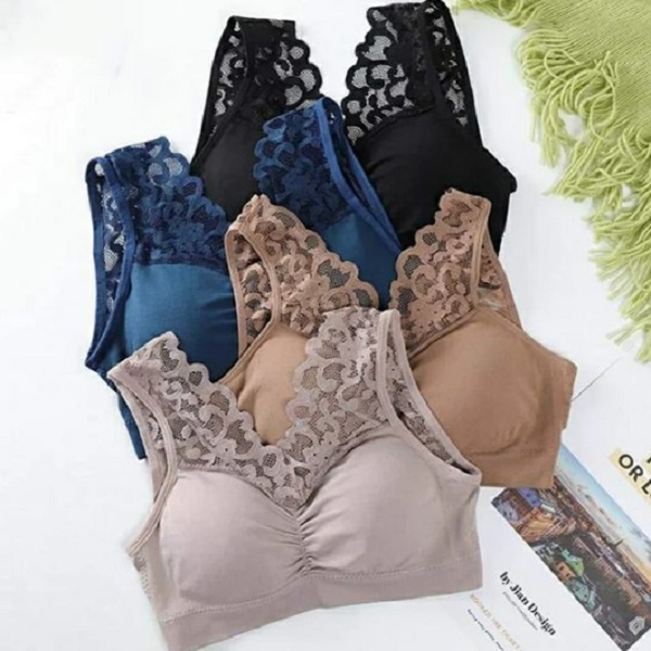 Anti Sagging Lace Straps Sports Bra (4) Anti Sagging Lace Straps Sports Bra - Image 3
