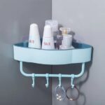 Bathroom Corner Shelf With Hanging Rod - Image 5
