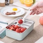 Stainless Steel 2 Compartment Lunch Box - Image 2
