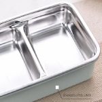 Stainless Steel 2 Compartment Lunch Box - Image 3
