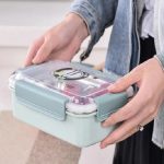 Stainless Steel 2 Compartment Lunch Box - Image 4