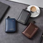 Carbon Texture Leather Card Holder & Wallet