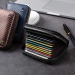Carbon Texture Leather Card Holder & Wallet - Image 2