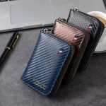 Carbon Texture Leather Card Holder & Wallet - Image 5