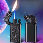 Dual Fire Luxury Dragon Gas Lighter - Image 2