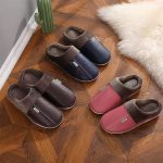 Premium PU Leather Winter Home Slipper