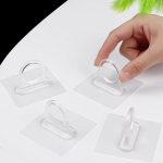Transparent Round  Wall Hook (Set Of 10)