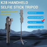 K28 BT Adjustable Tripod & Selfie Stick - Image 2