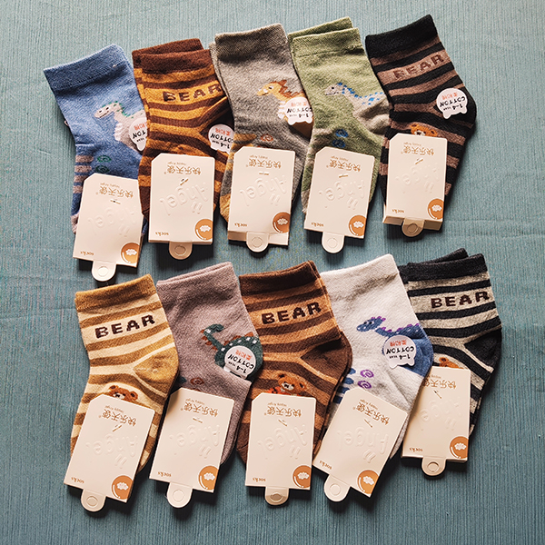 Pure Cotton Cute Baby Socks (5 Pair)