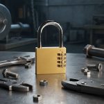 4 Digit Combination Brass Pad Lock - Image 2