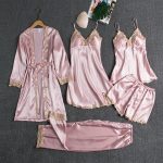 5pcs Premium Silk Women Sleepwear - Image 3