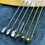 2 in 1 SS Straw with Spoon set (7pcs)